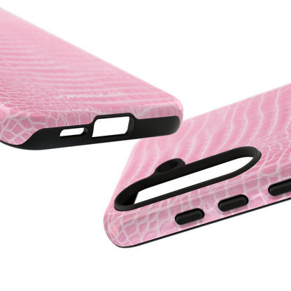 Luxe Leather in Pink - Tough Phone Case