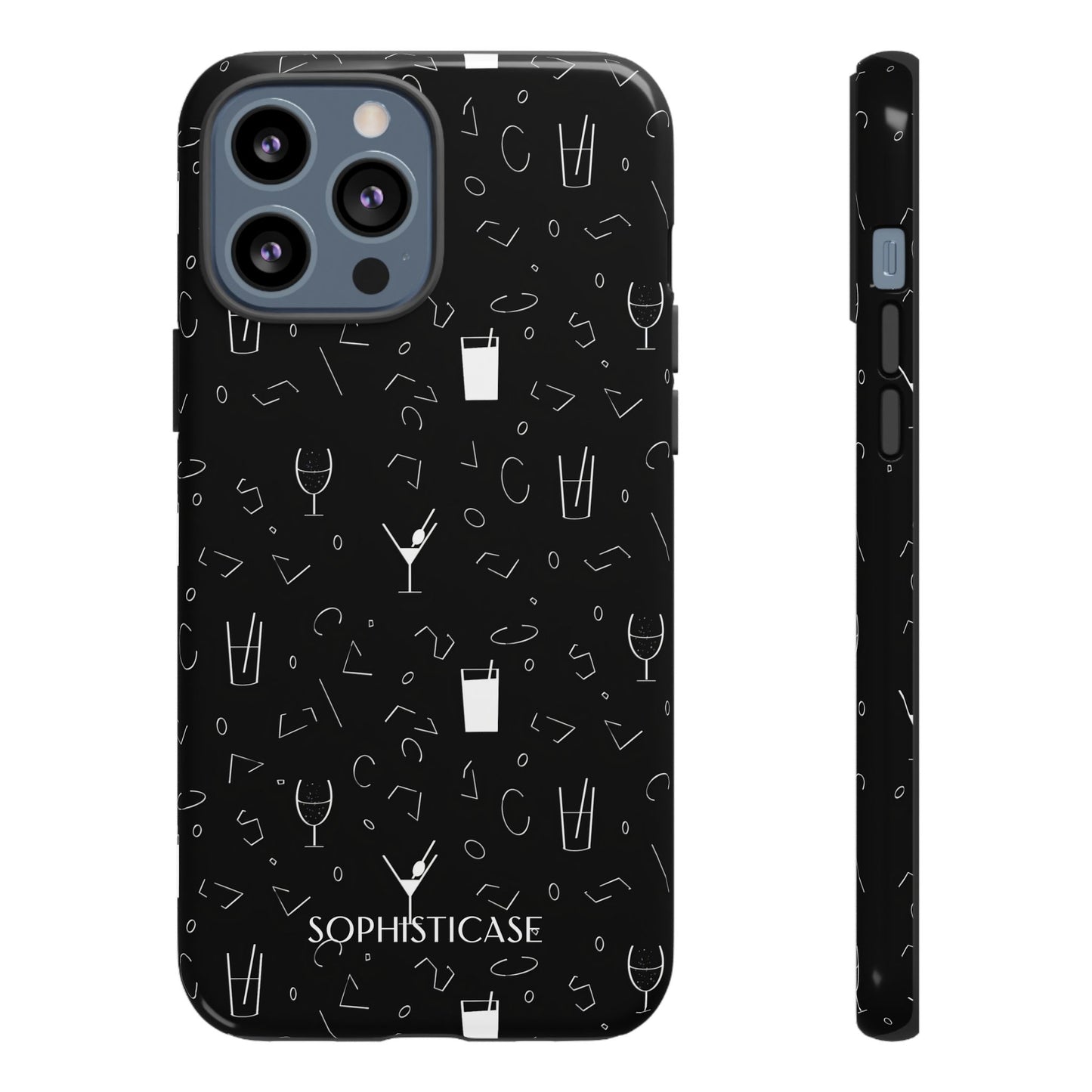 Cocktail Hour in Black - Tough Phone Case for iPhone