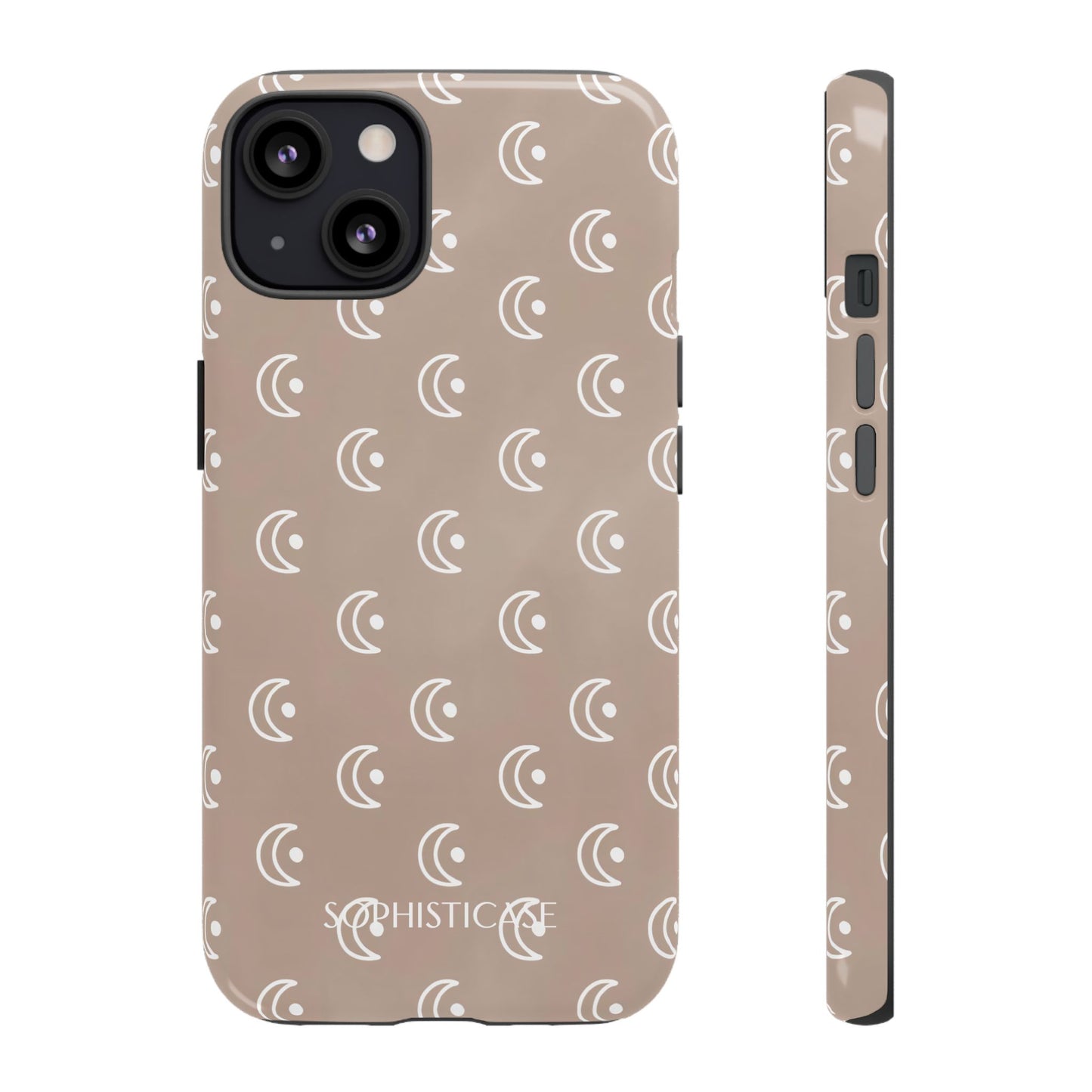 Moon Phase in Boho Brown - Tough Phone Case for iPhone