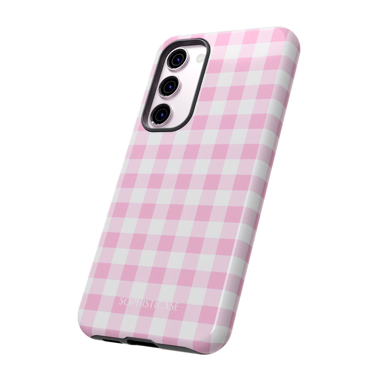 Gingham in Pink - Tough Phone Case