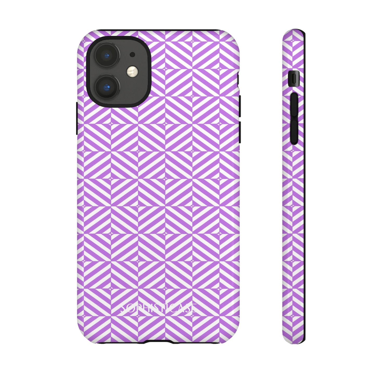 Illusions in Purple - Protective Phone Case for iPhone