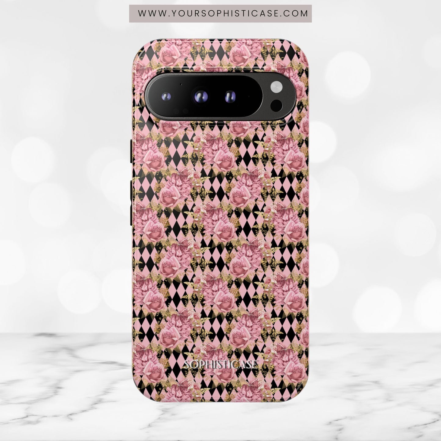 Rose Diamond Romance in Isolde - Tough Phone Case