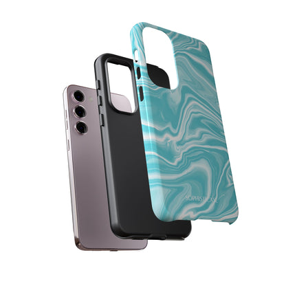 Liquid Dreams in Aqua - Tough Phone Case