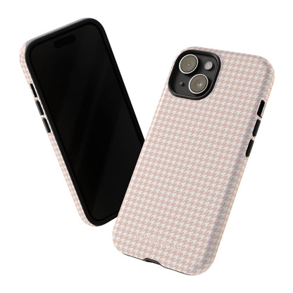 Houndstooth in Neutral - Drop Proof Phone Case for iPhone