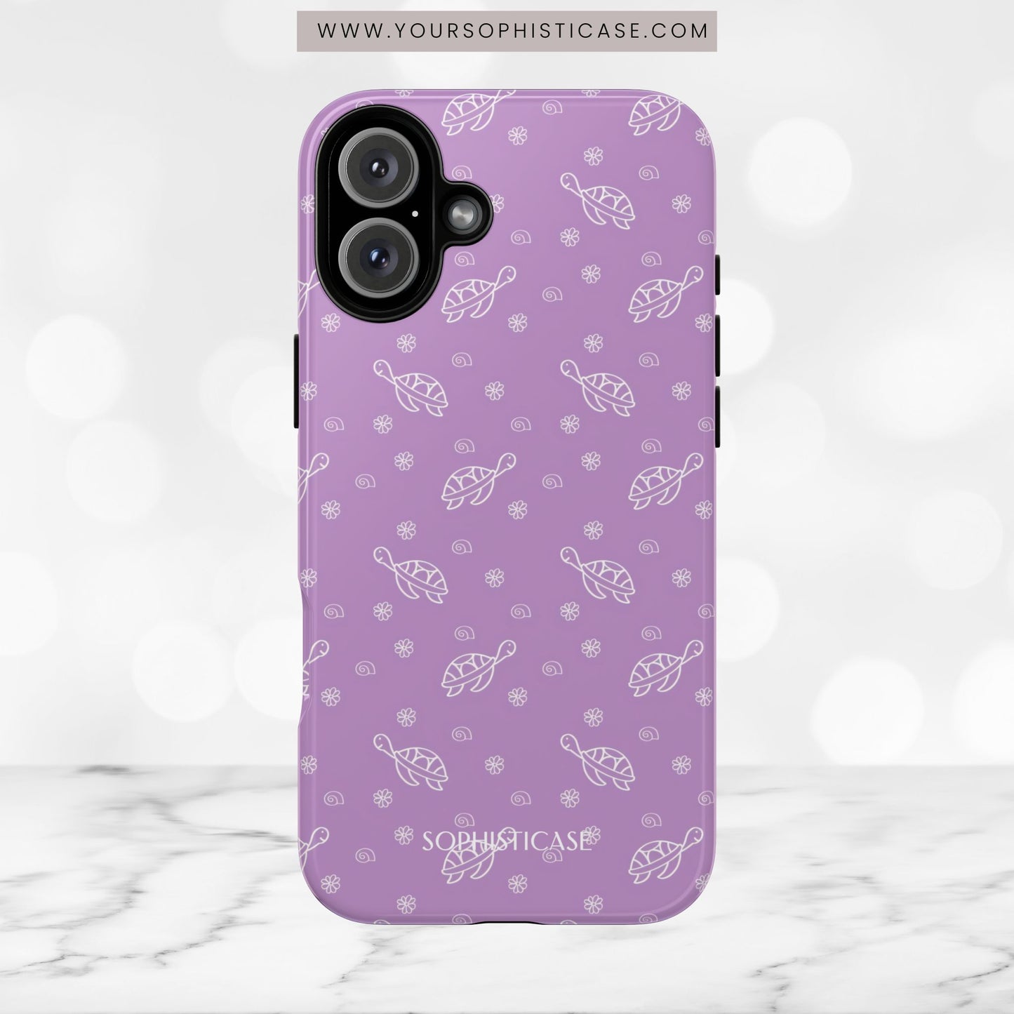 Turtle Island in Purple - iPhone Case