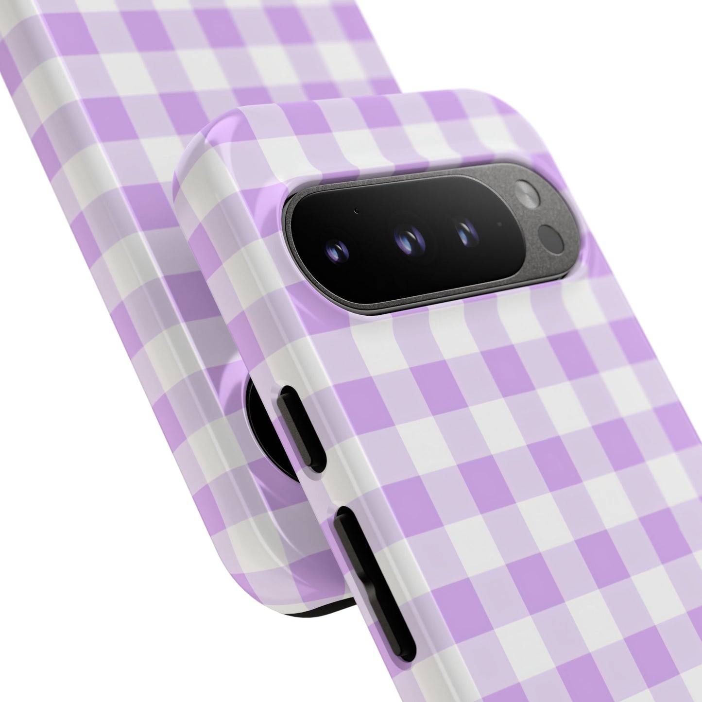 Gingham in Purple - iPhone Case, Samsung Galaxy Case, Google Pixel Case