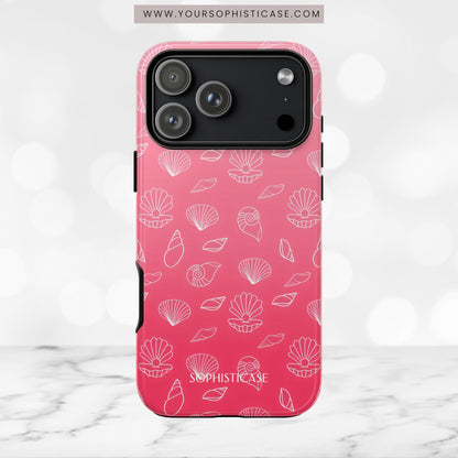 Seashell Society in Sunset Pink - iPhone Case