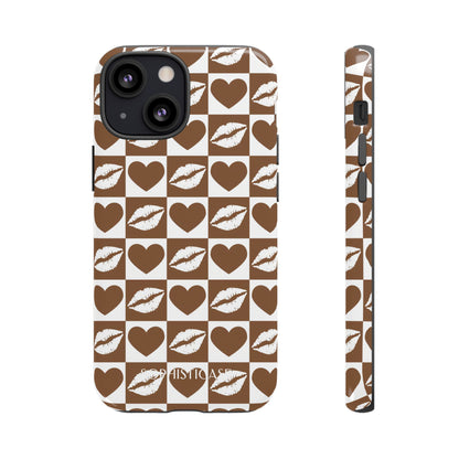 Belle Amie in Deep Brown - Galentines Release - Shockproof Phone Case for iPhone, Samsung Galaxy and Google Pixel