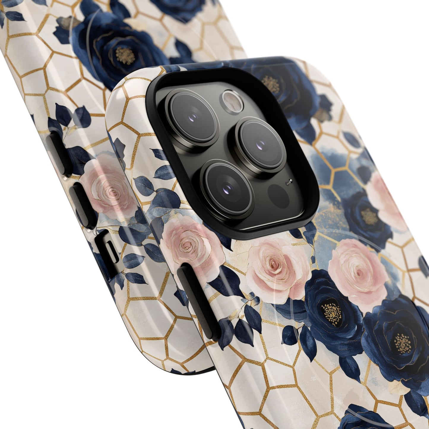 Royal Floral in Navy Hive - iPhone Magsafe Case