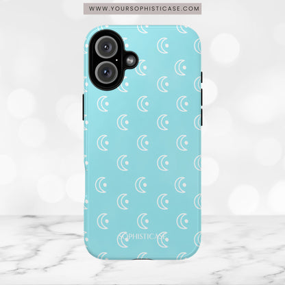 Moon Phase in Aqua - iPhone Case