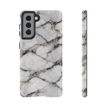 Marble Opulence in Cracked Beige - iPhone Case, Samsung Galaxy Case, Google Pixel Case