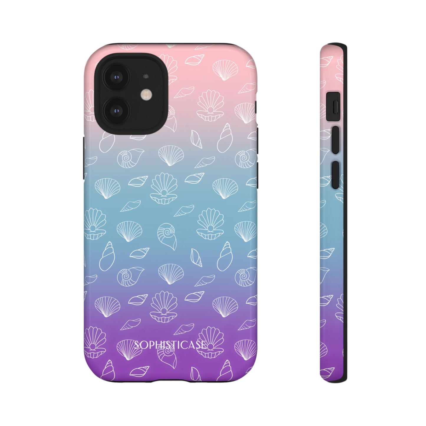 Seashell Society in Pink Blue & Purple Sunset - iPhone Case