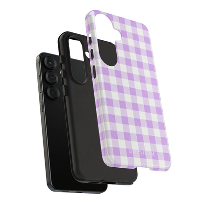 Gingham in Purple - Tough Phone Case