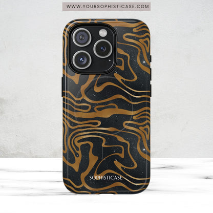 Cosmic Gold in Black - iPhone Magsafe Case