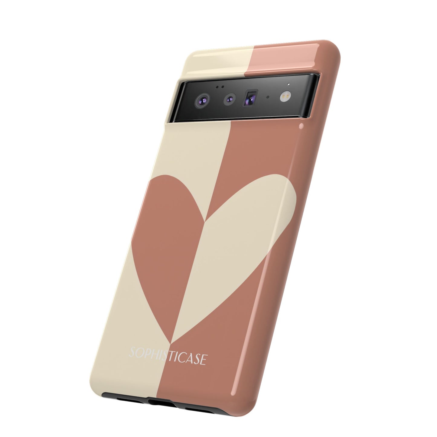 Be Mine in Brown and Cream - iPhone Case, Samsung Galaxy Case, Google Pixel Case