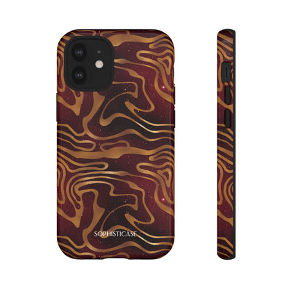 Cosmic Gold in Red - iPhone Case, Samsung Galaxy Case, Google Pixel Case