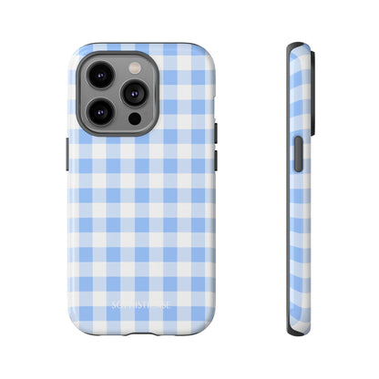 Gingham in Blue - Tough Phone Case