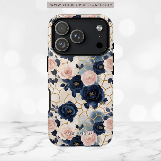 Royal Floral in Navy Hive - Tough Phone Case