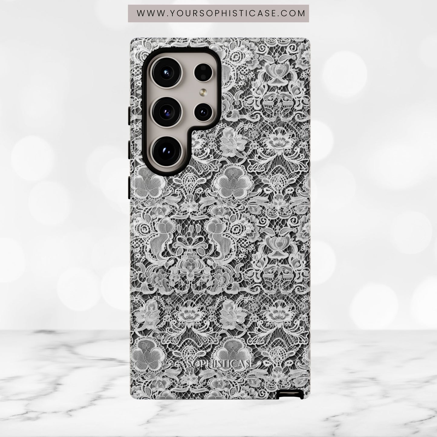 Luxe Lace in Black - iPhone Case, Samsung Galaxy Case, Google Pixel Case