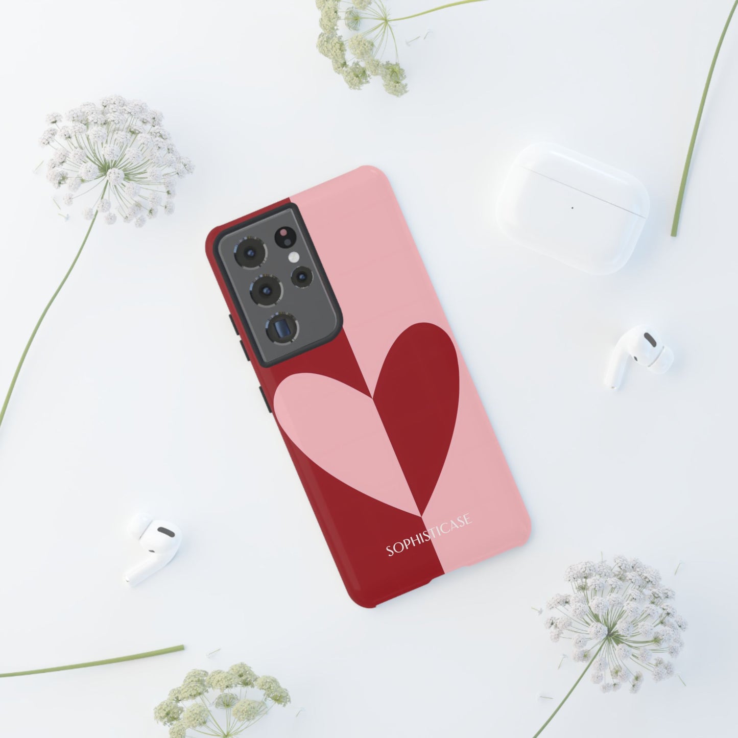 Be Mine in Red and Pink - iPhone Case, Samsung Galaxy Case, Google Pixel Case