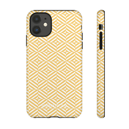 Illusions in Yellow - Dual Layer Shockproof Phone Case for iPhone, Google Pixel and Samsung Galaxy