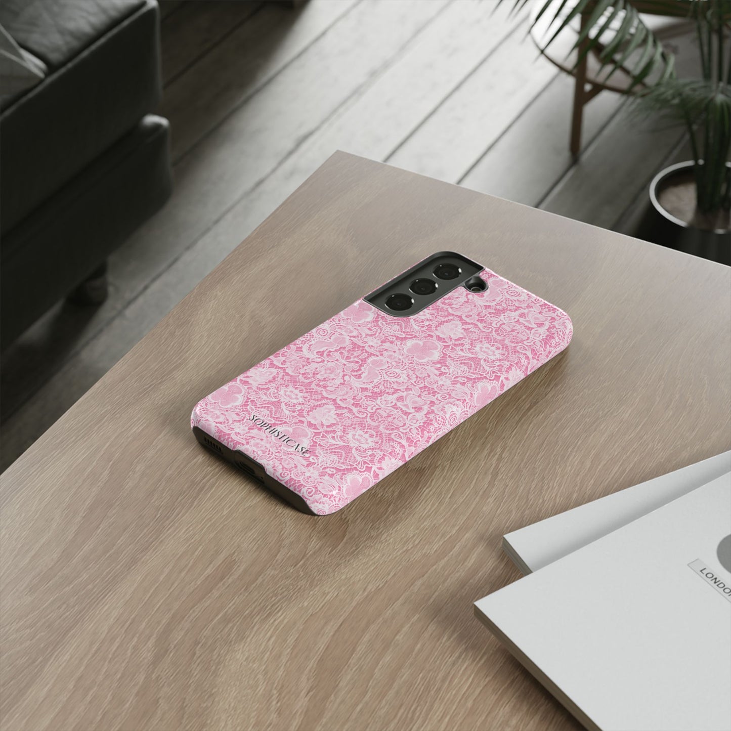 Luxe Lace in Pink - Tough Phone Case