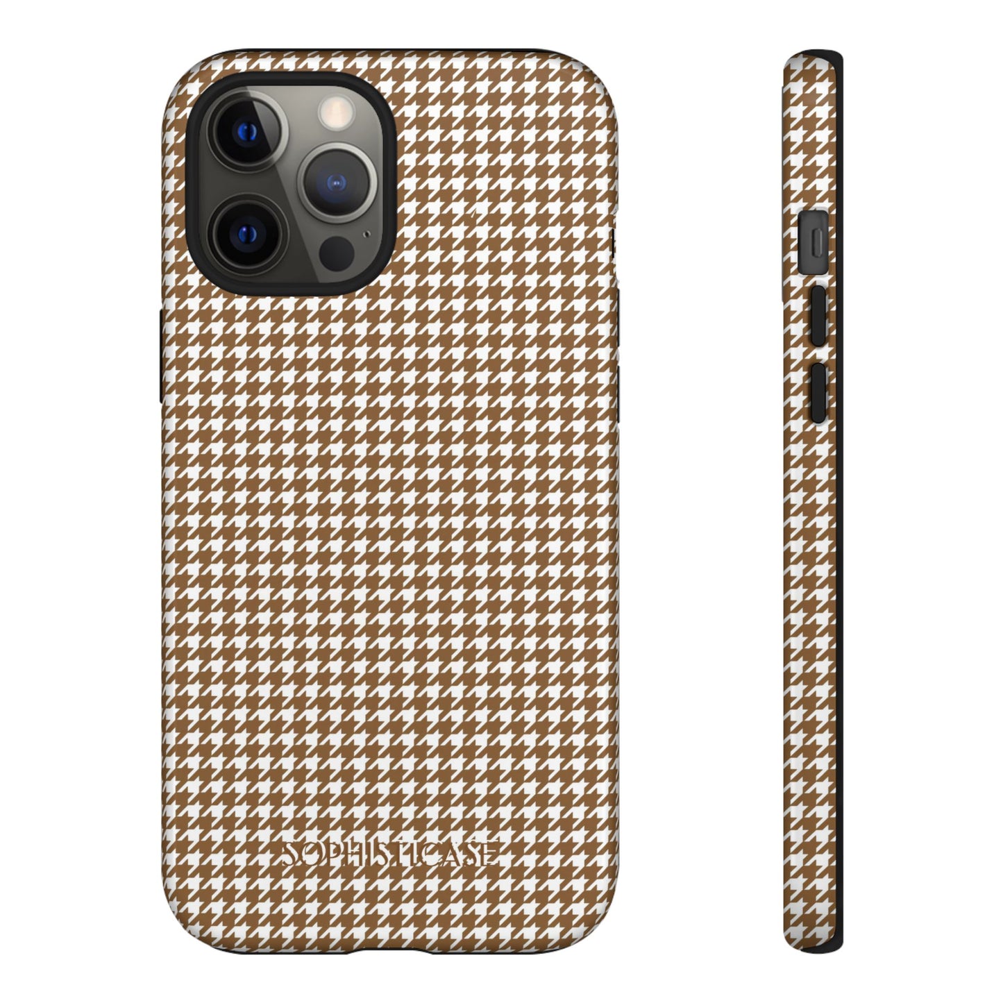 Houndstooth in Brown - iPhone Case