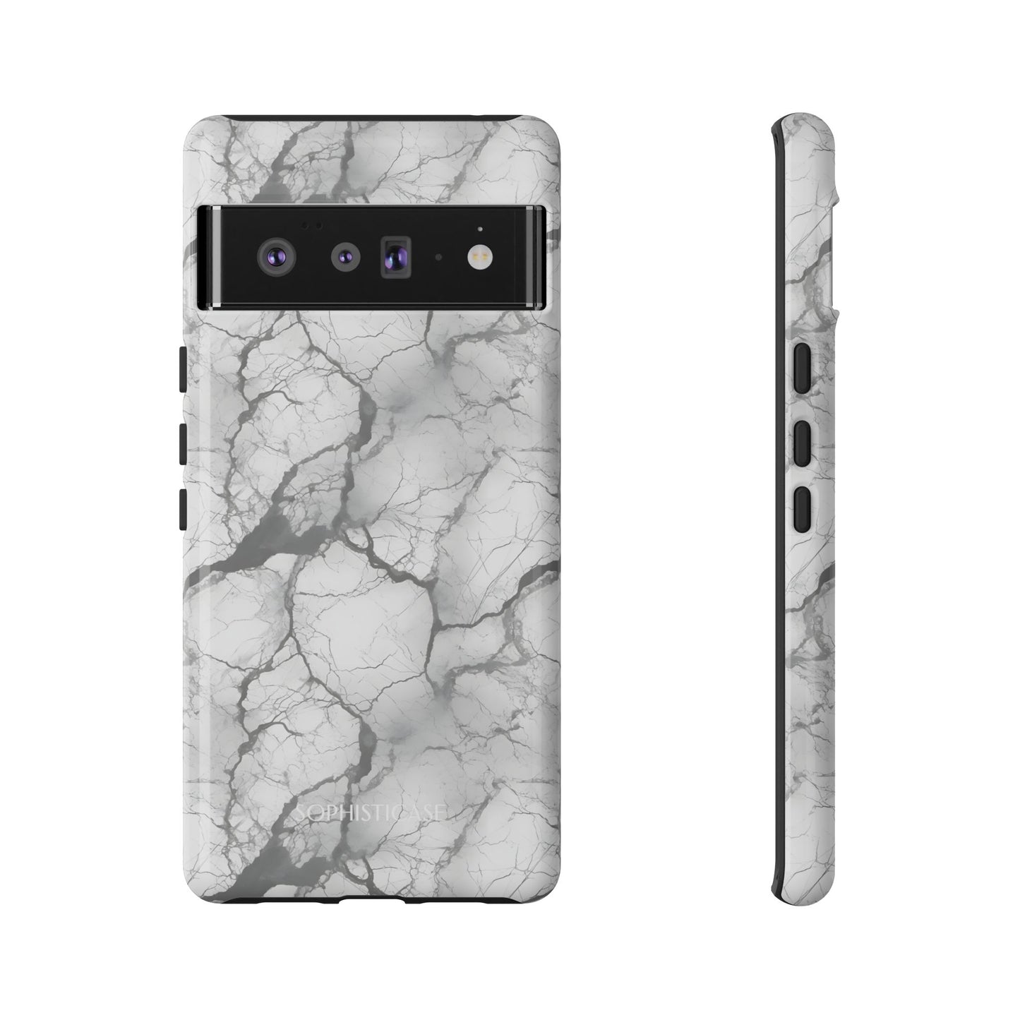 Marble Opulence in Charcoal Grey - Tough Phone Case