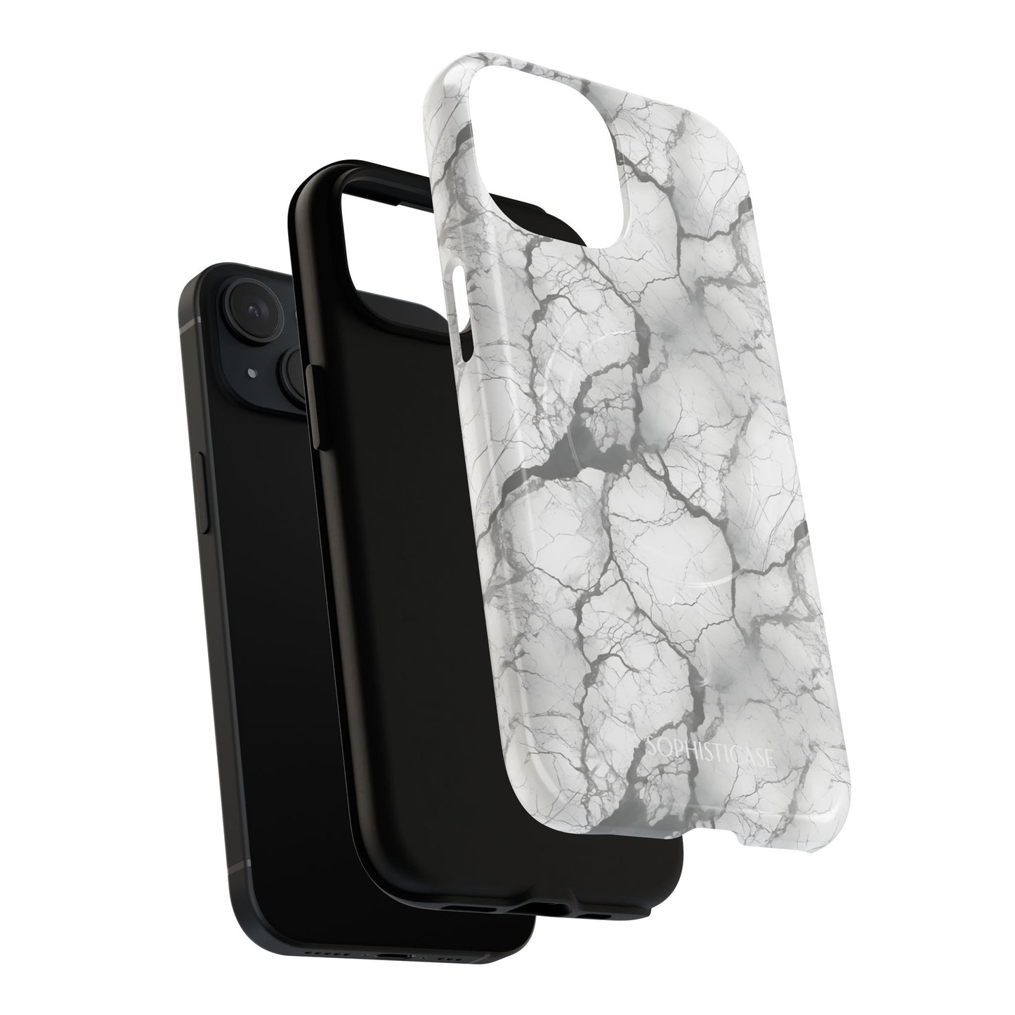 Marble Opulence in Charcoal Grey - Magsafe Case