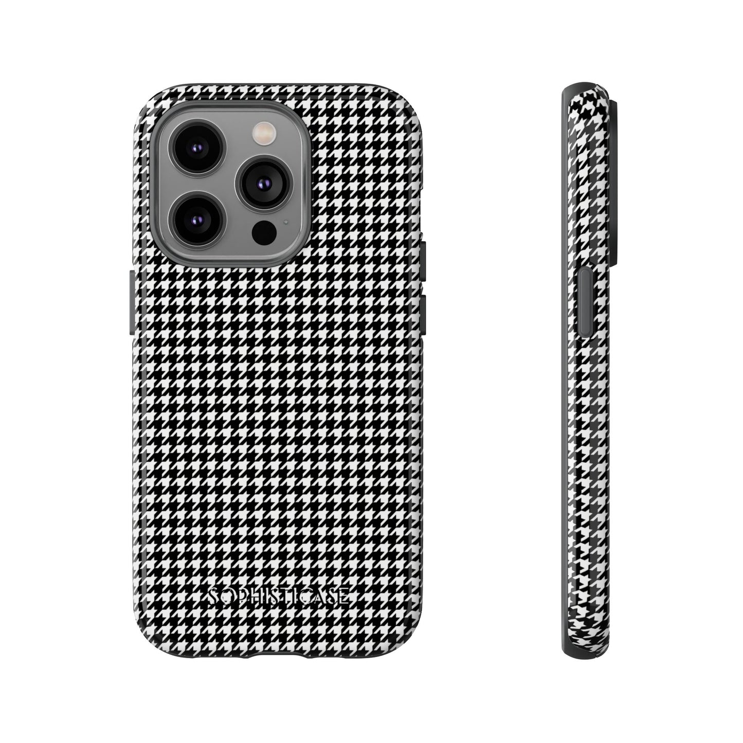 Houndstooth in Black - Drop Proof Phone Case for iPhone