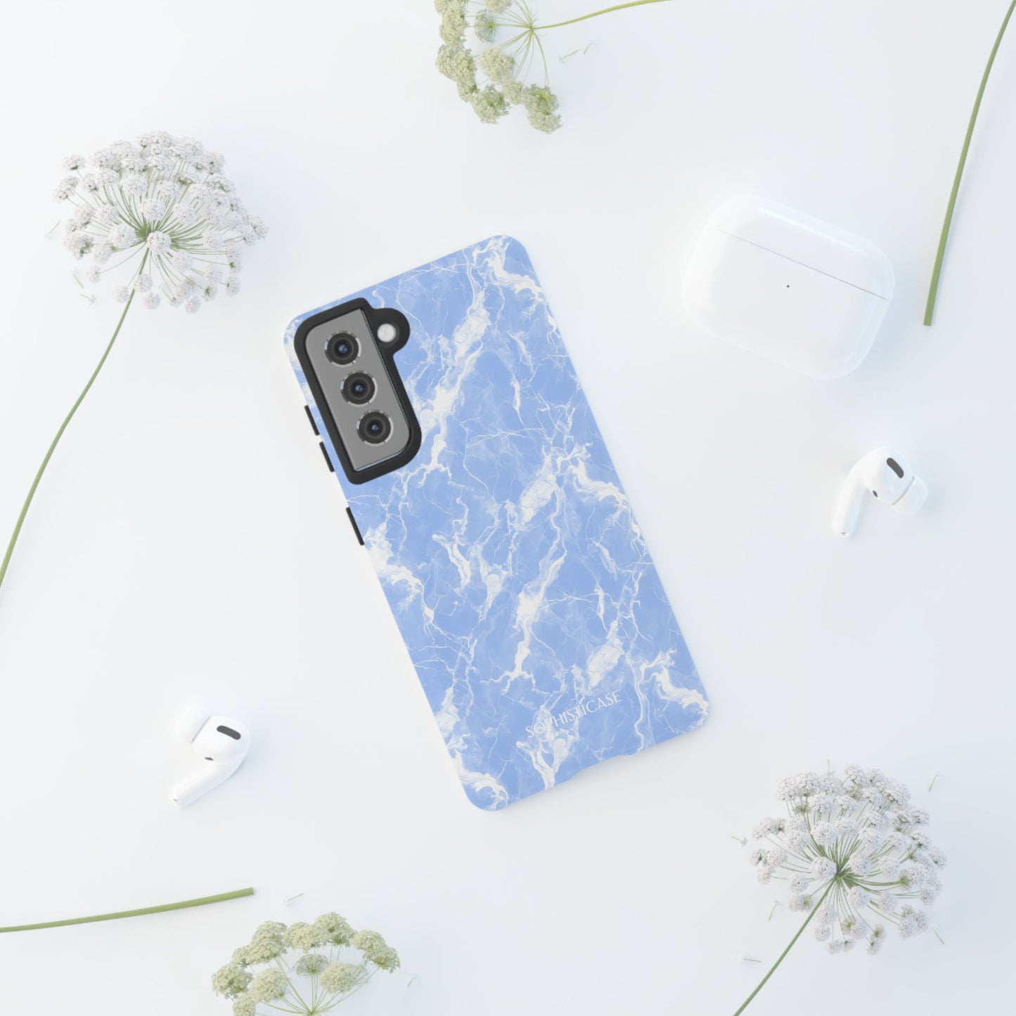 Marble Crush in Blue - Tough Phone Case