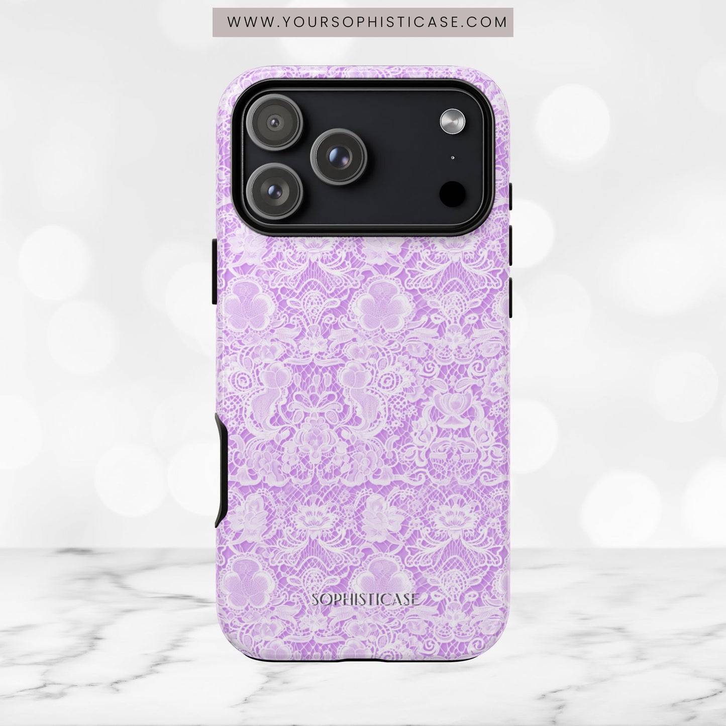 Luxe Lace in Purple - iPhone Case, Samsung Galaxy Case, Google Pixel Case