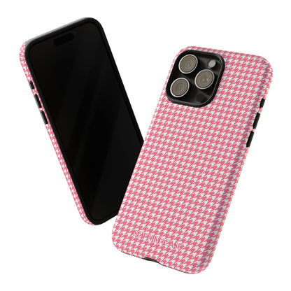 Tough Case - Houndstooth in Salmon