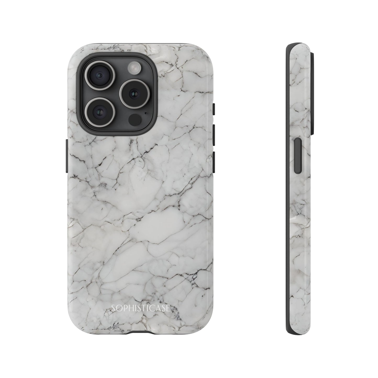 Marble Opulence in White - iPhone Case, Samsung Galaxy Case, Google Pixel Case