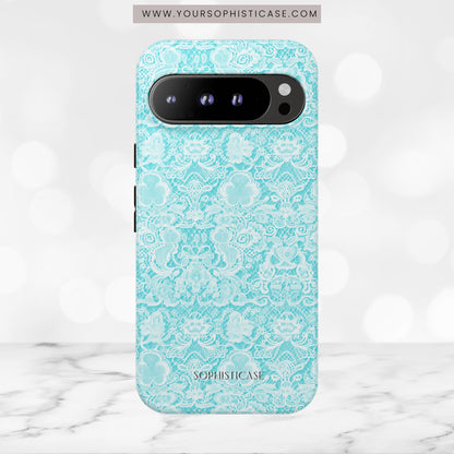 Luxe Lace in Aqua - iPhone Case, Samsung Galaxy Case, Google Pixel Case