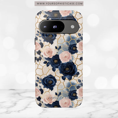 Royal Floral in Navy Hive - Tough Phone Case
