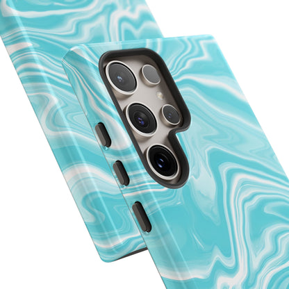 Liquid Dreams in Aqua - Tough Phone Case