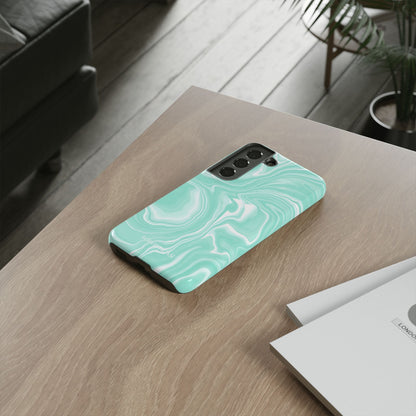 Liquid Dreams in Green - Tough Phone Case