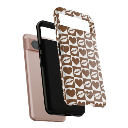 Belle Amie in Deep Brown - Galentines Release - Shockproof Phone Case for iPhone, Samsung Galaxy and Google Pixel