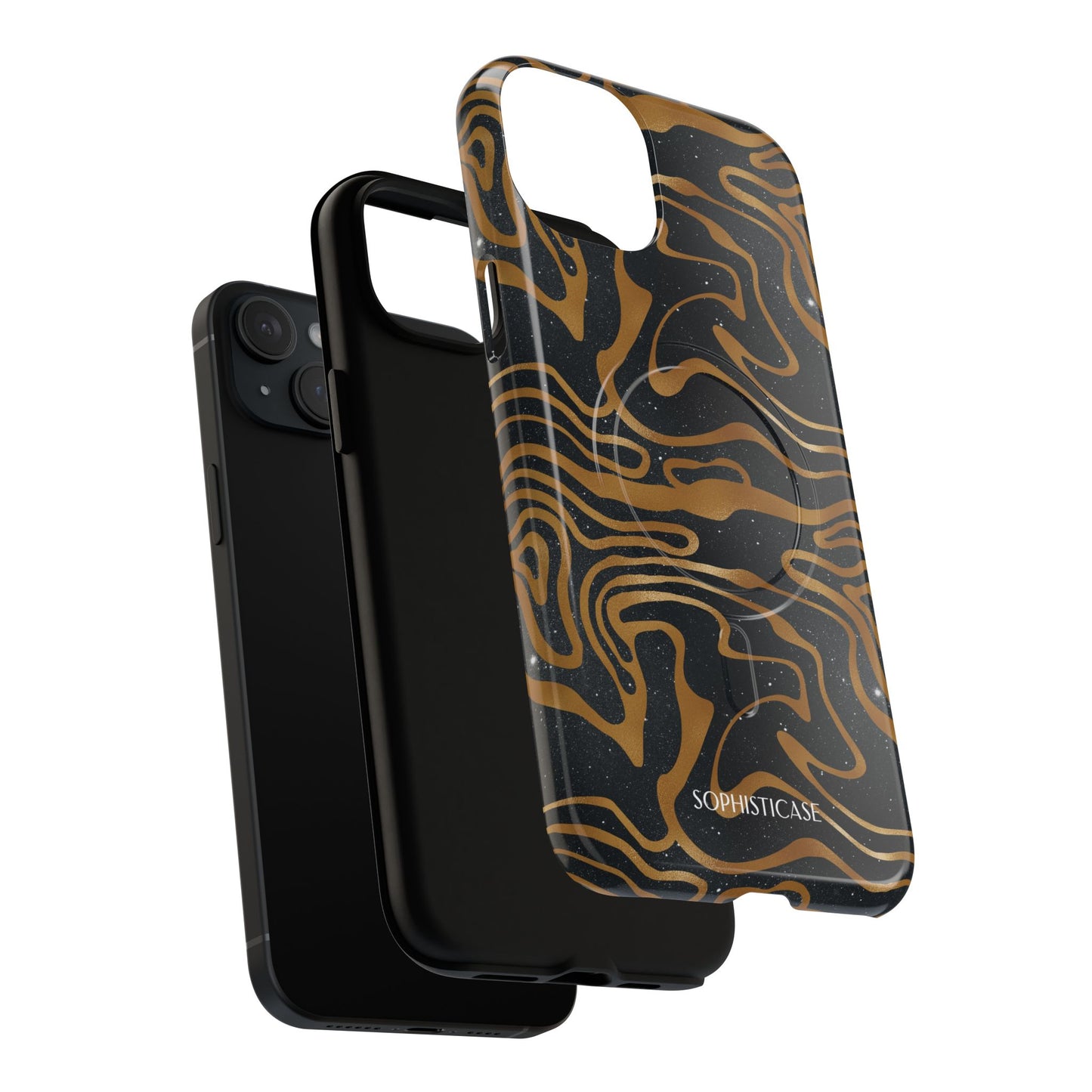 Cosmic Gold in Black - iPhone Magsafe Case