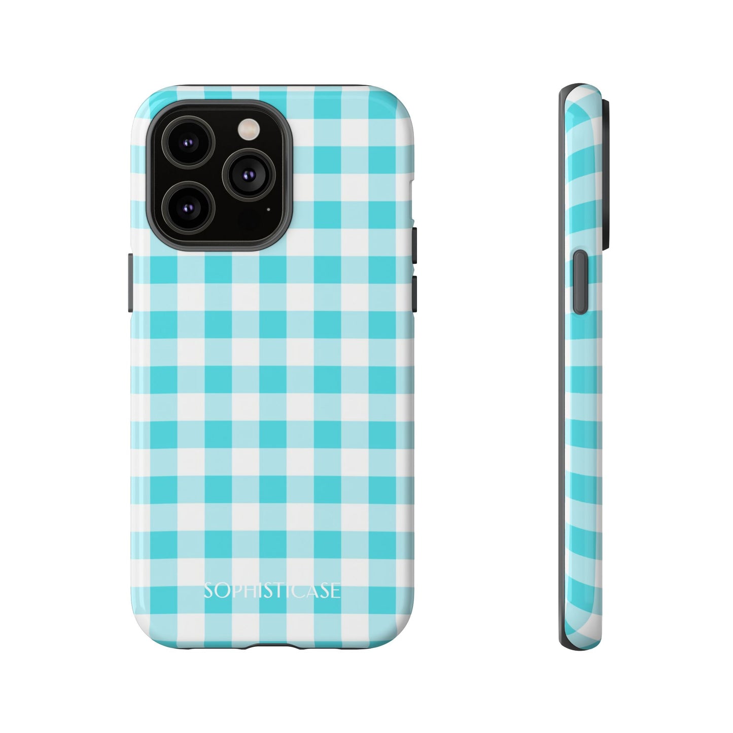 Tough Case - Gingham in Aqua