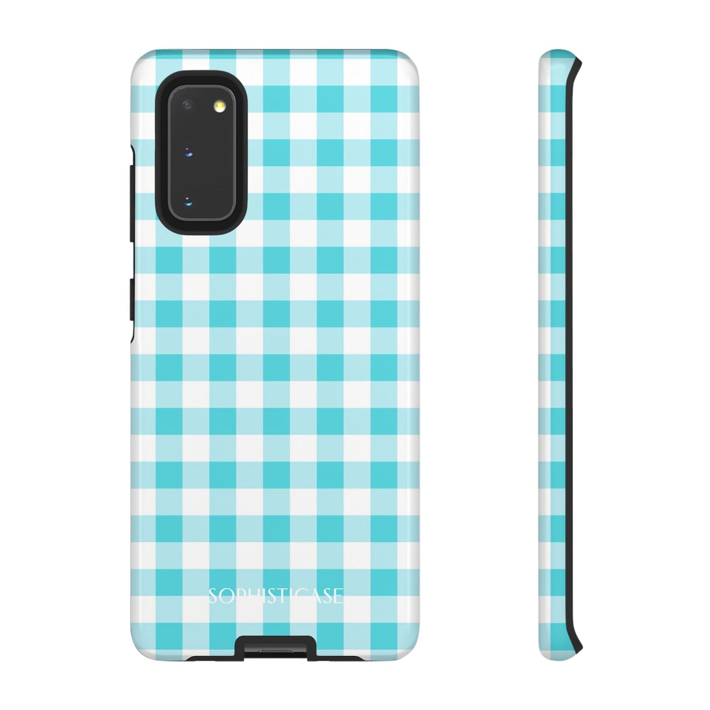 Tough Case - Gingham in Aqua