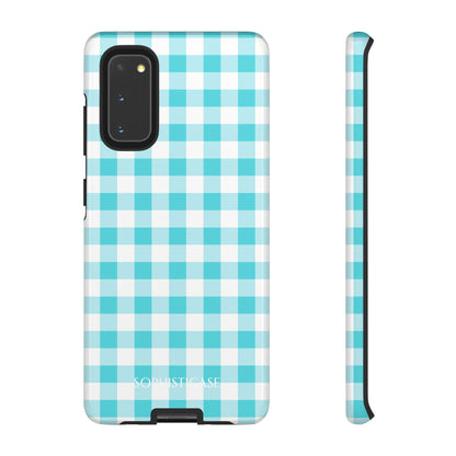 Tough Case - Gingham in Aqua