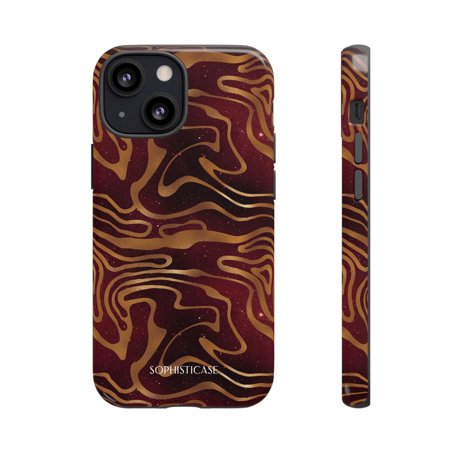 Cosmic Gold in Red - iPhone Case, Samsung Galaxy Case, Google Pixel Case