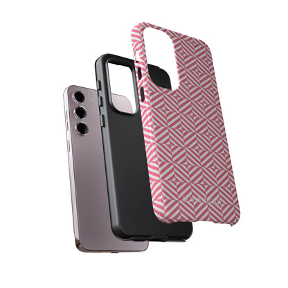 Illusions in Salmon - Dual Layer Shockproof Phone Case for iPhone, Google Pixel and Samsung Galaxy