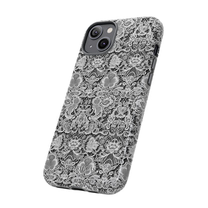 Luxe Lace in Black - Tough Phone Case