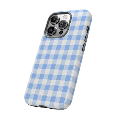 Gingham in Blue - Tough Phone Case
