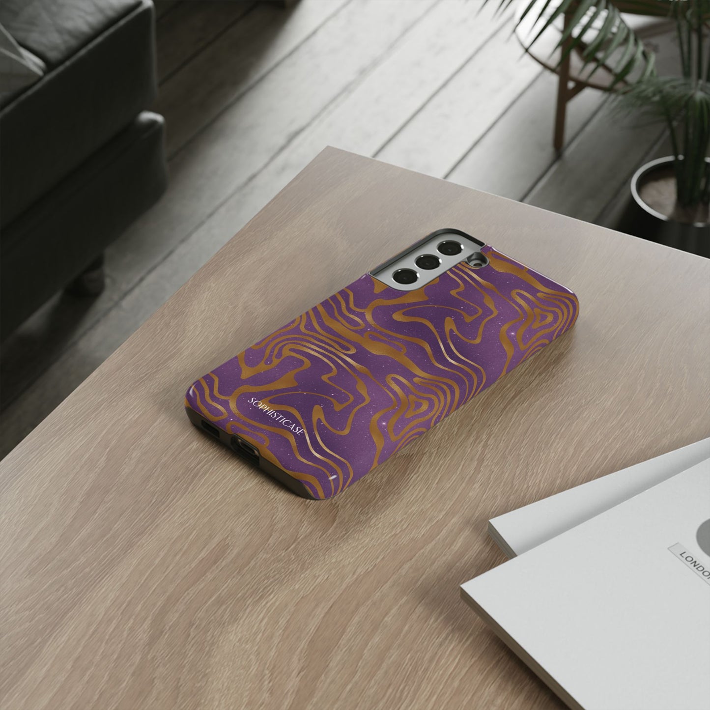 Cosmic Gold in Purple - iPhone Case, Samsung Galaxy Case, Google Pixel Case