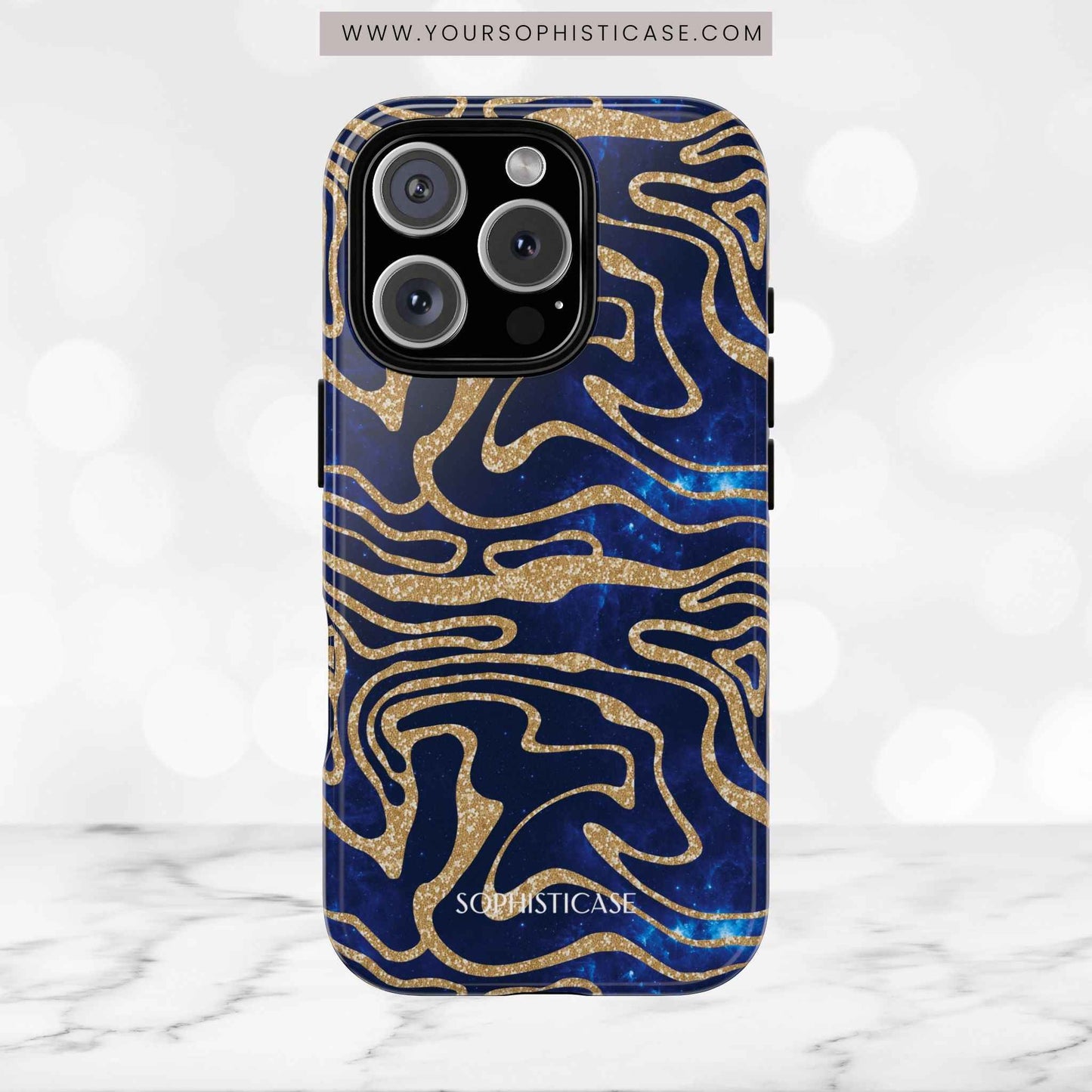 Cosmic Zebra in Blue - iPhone Case, Samsung Galaxy Case, Google Pixel Case