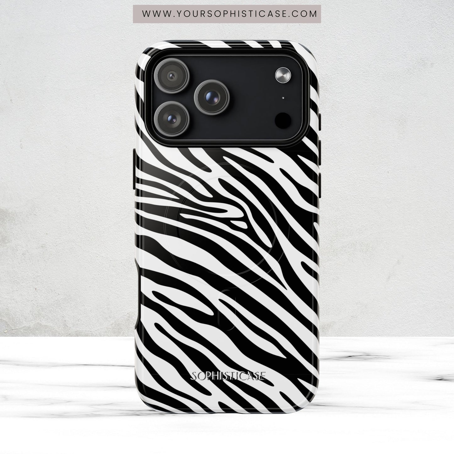 Dark Thoughts in Urban Zebra - iPhone Magsafe Case